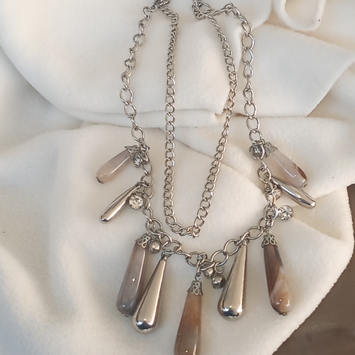 Womens Silvertone Necklace 15$